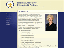 Tablet Screenshot of floridaetiquette.com
